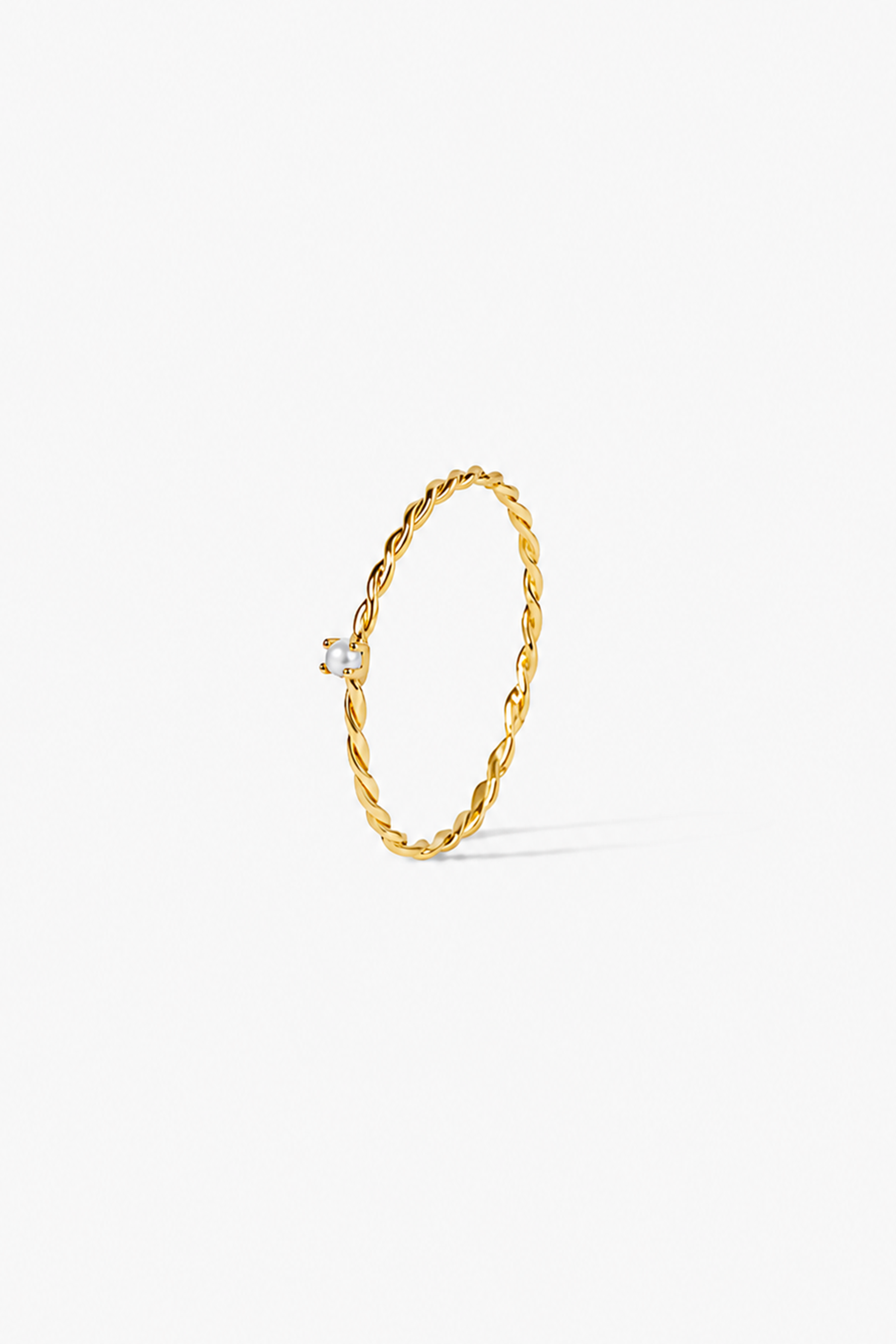 ANNEAU OLYMPE TORSADE SERTI PERLE
