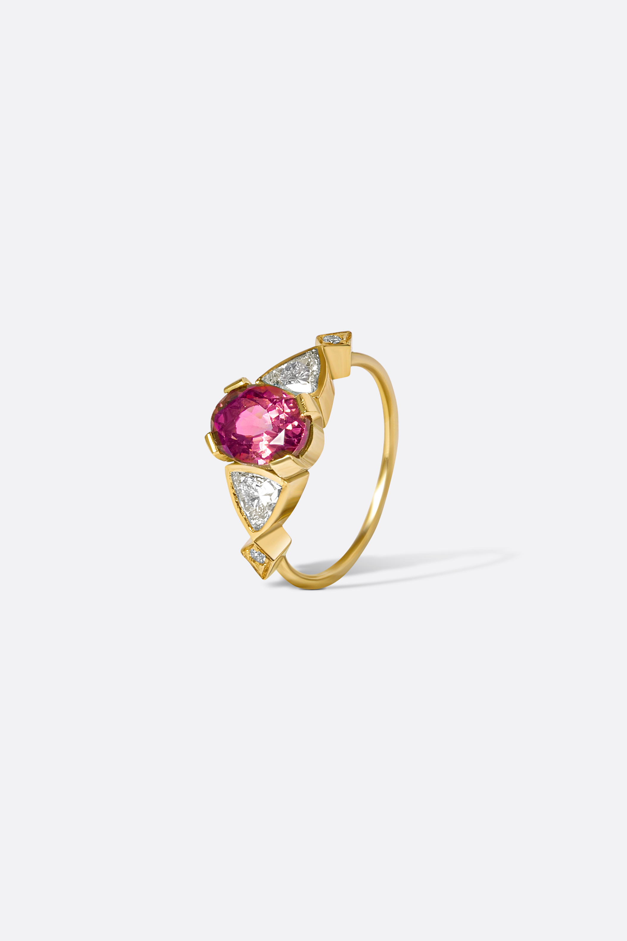 BAGUE HERA TOURMALINE ROSE ET DIAMANTS  Monsieur Paris
