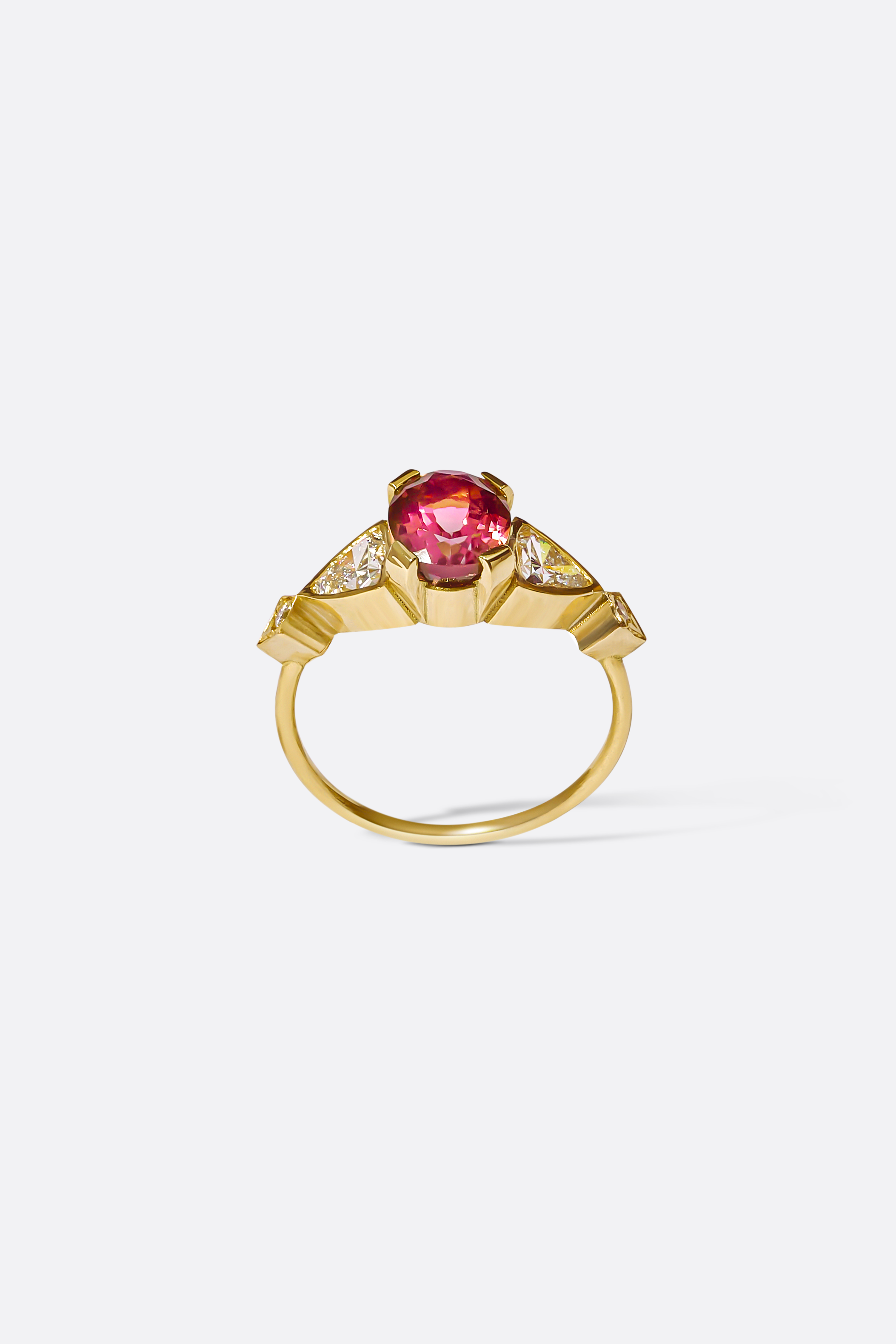 BAGUE HERA TOURMALINE ROSE ET DIAMANTS  Monsieur Paris